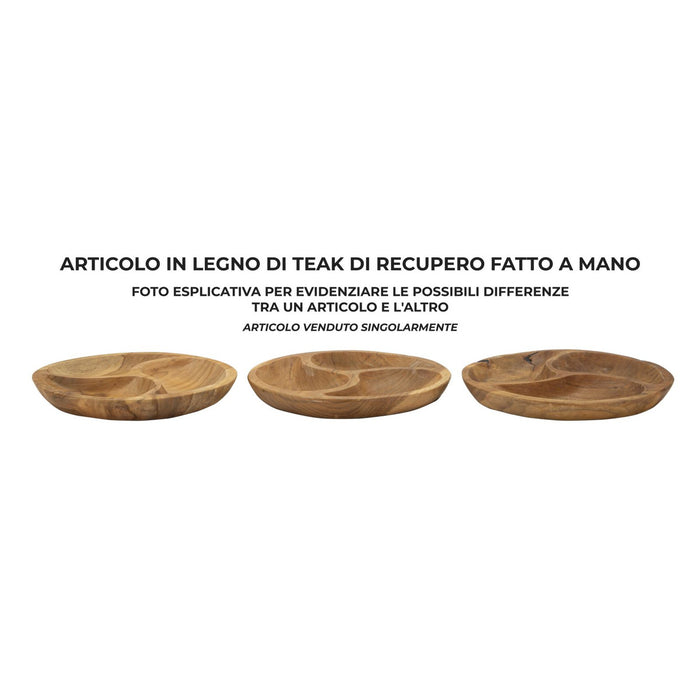Vassoio Natura 32, Marrone, Legno, 25,5x25,5x3 cm, Seven Design