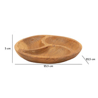 Vassoio Natura 32, Marrone, Legno, 25,5x25,5x3 cm, Seven Design