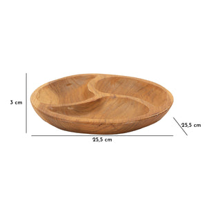 Vassoio Natura 32, Marrone, Legno, 25,5x25,5x3 cm, Seven Design