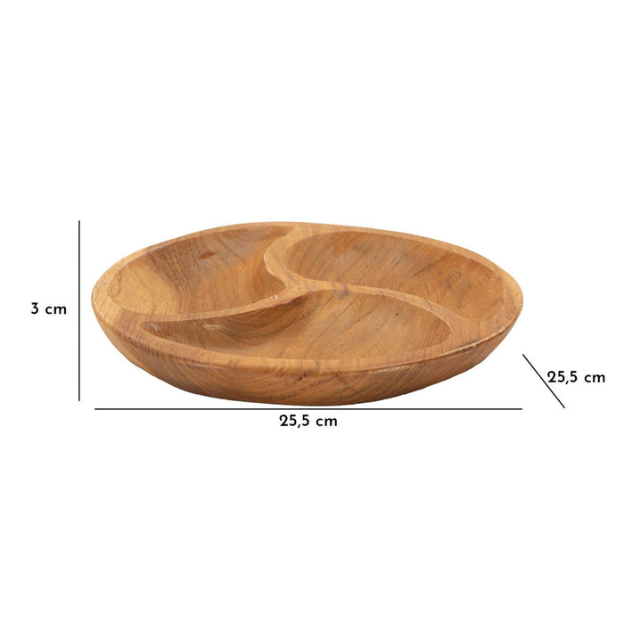 Vassoio Natura 32, Marrone, Legno, 25,5x25,5x3 cm, Seven Design