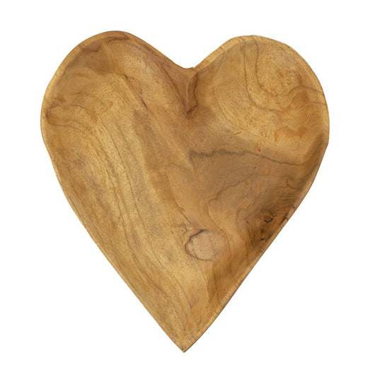Vassoio Cuore 18, Marrone, Legno, 27x29x4 cm, Seven Design