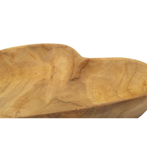 Vassoio Cuore 18, Marrone, Legno, 27x29x4 cm, Seven Design