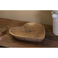 Vassoio Cuore 18, Marrone, Legno, 27x29x4 cm, Seven Design
