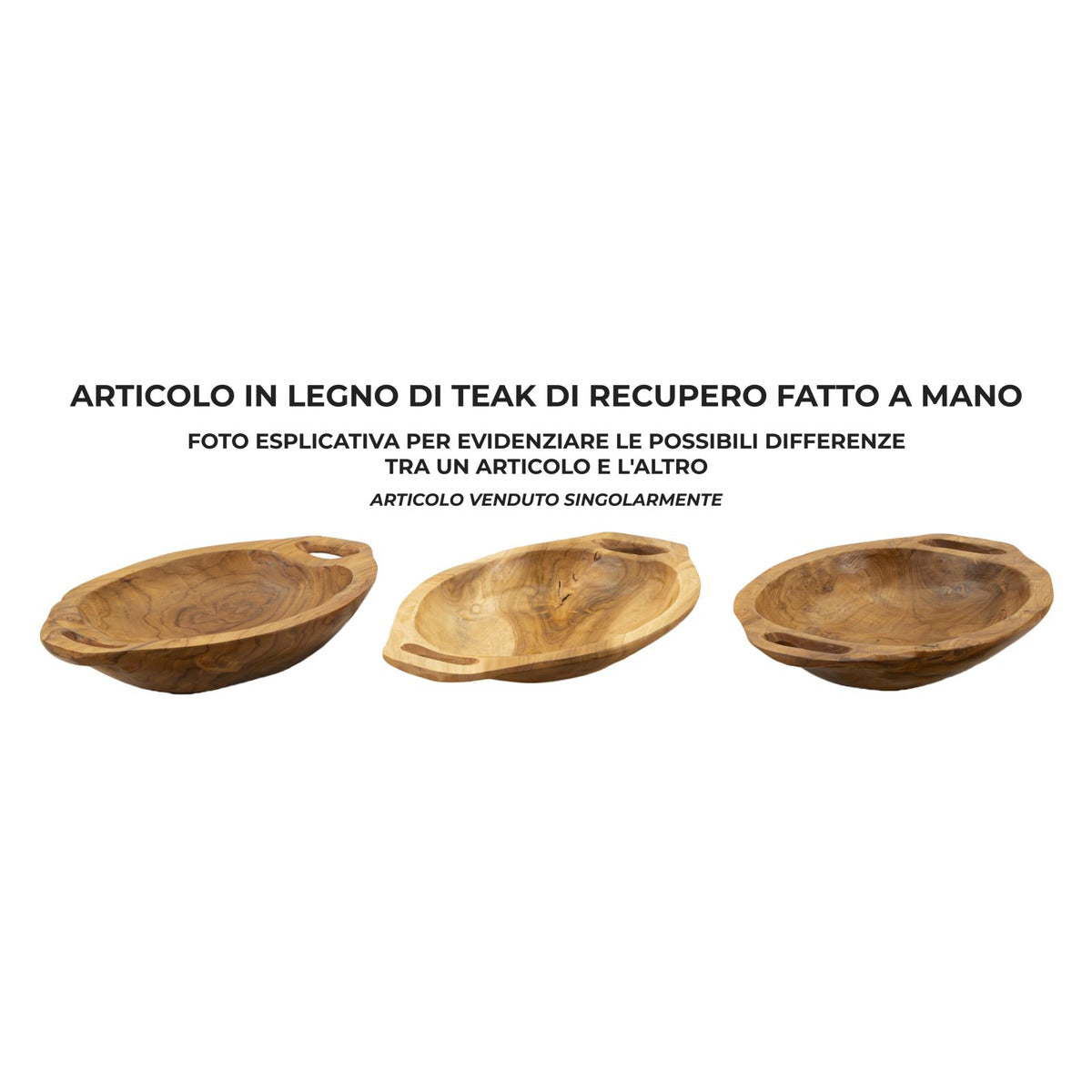Vassoio Natura 31, Marrone, Legno, 37x26,5x7 cm, Seven Design
