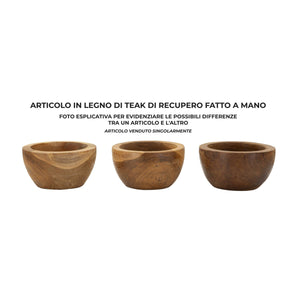 Vassoio Natura 34, Marrone, Legno, 15x15x9,5 cm, Seven Design