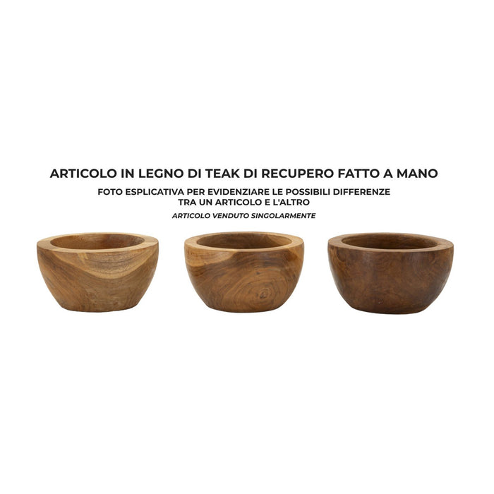 Vassoio Natura 34, Marrone, Legno, 15x15x9,5 cm, Seven Design