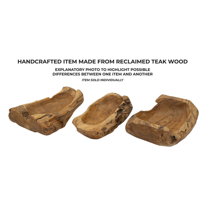 Vassoio Natura 27, Marrone, Legno, 31x21x8 cm, Seven Design