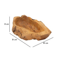 Vassoio Natura 27, Marrone, Legno, 31x21x8 cm, Seven Design