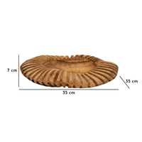 Vassoio Natura 20, Marrone, Legno, 35x35x7 cm, Seven Design