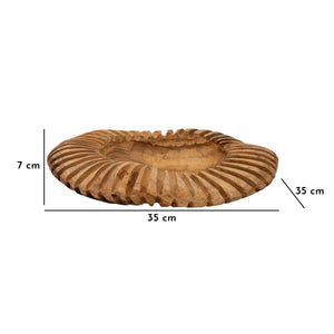 Vassoio Natura 20, Marrone, Legno, 35x35x7 cm, Seven Design