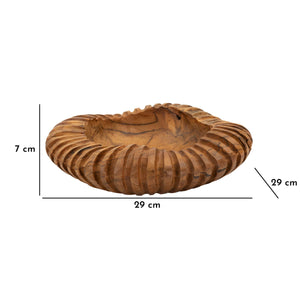 Vassoio Natura 21, Marrone, Legno, 29x29x7 cm, Seven Design