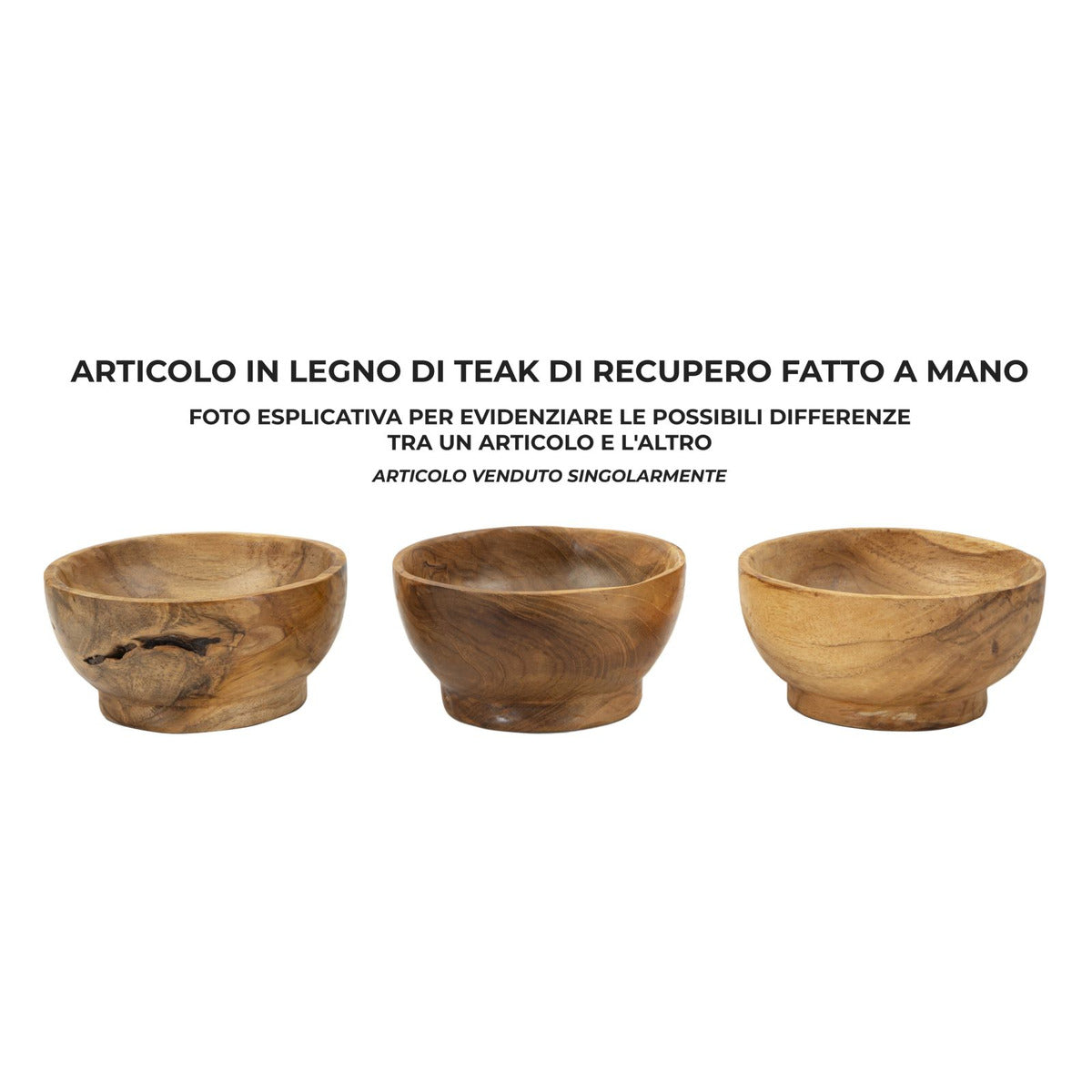 Vassoio Natura 36, Marrone, Legno, 15x15x8 cm, Seven Design