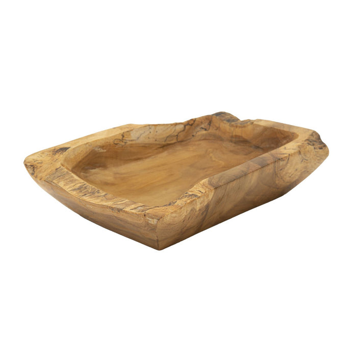 Vassoio Natura 24, Marrone, Legno, 25x19x7 cm, Seven Design