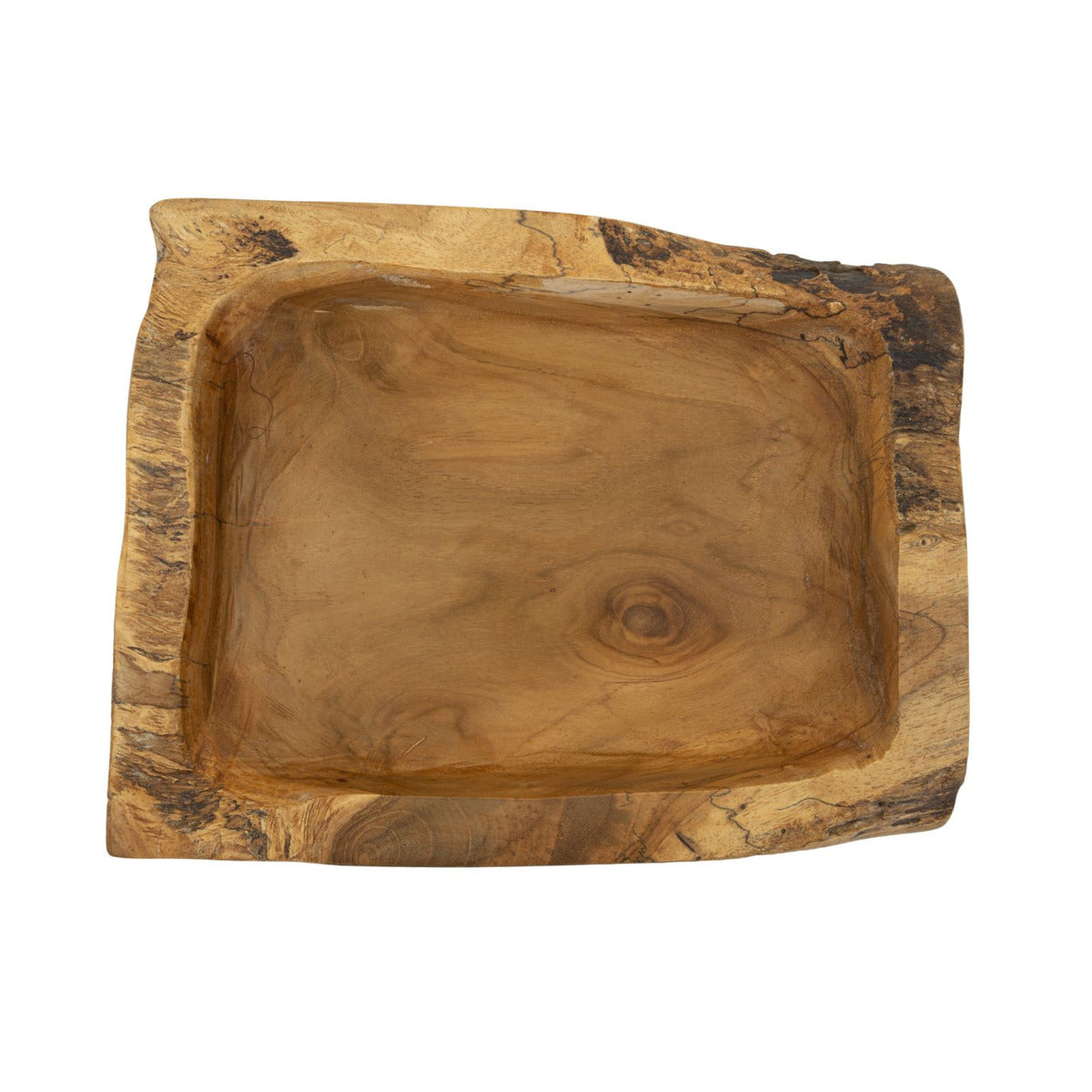 Vassoio Natura 24, Marrone, Legno, 25x19x7 cm, Seven Design