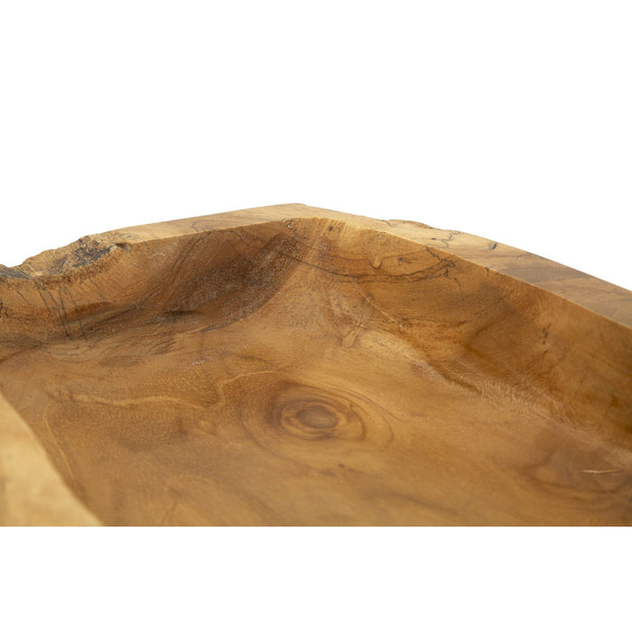 Vassoio Natura 24, Marrone, Legno, 25x19x7 cm, Seven Design