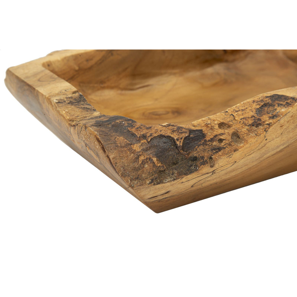 Vassoio Natura 24, Marrone, Legno, 25x19x7 cm, Seven Design