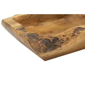 Vassoio Natura 24, Marrone, Legno, 25x19x7 cm, Seven Design