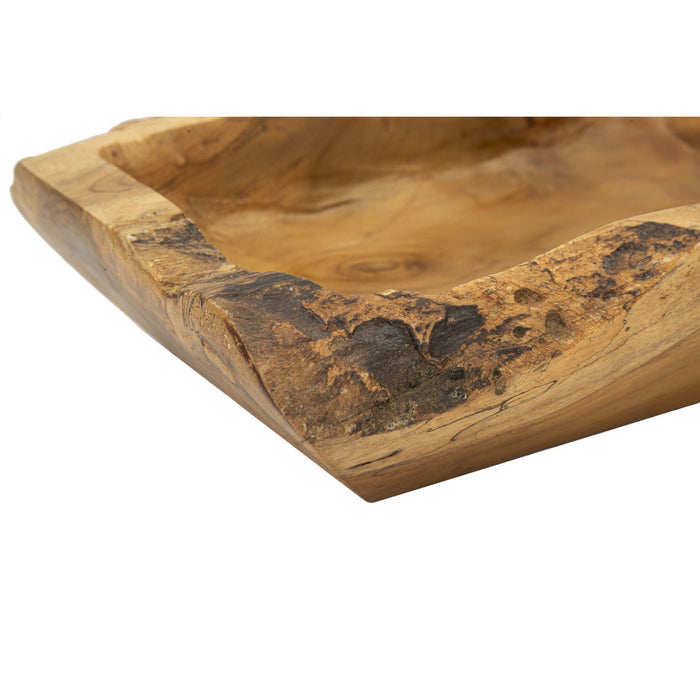 Vassoio Natura 24, Marrone, Legno, 25x19x7 cm, Seven Design
