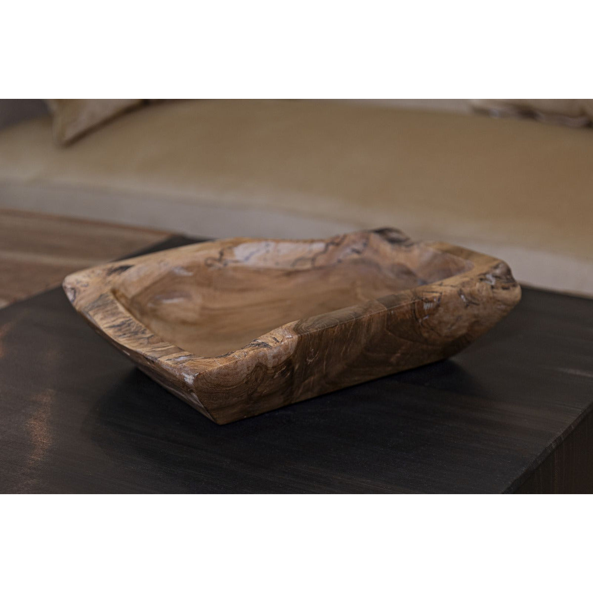 Vassoio Natura 24, Marrone, Legno, 25x19x7 cm, Seven Design