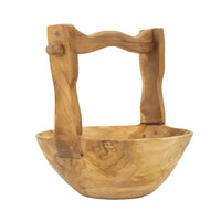Vassoio Natura 25, Marrone, Legno, 32x25x27 cm, Seven Design
