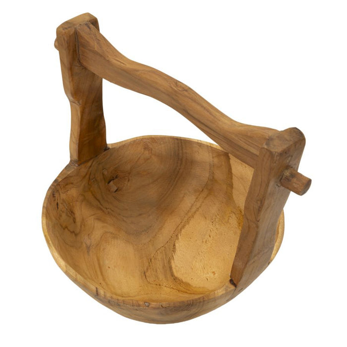 Vassoio Natura 25, Marrone, Legno, 32x25x27 cm, Seven Design