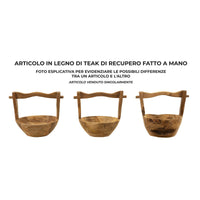 Vassoio Natura 25, Marrone, Legno, 32x25x27 cm, Seven Design