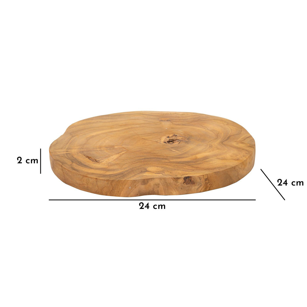 Vassoio Natura 29, Marrone, Legno, 24x24x2 cm, Seven Design