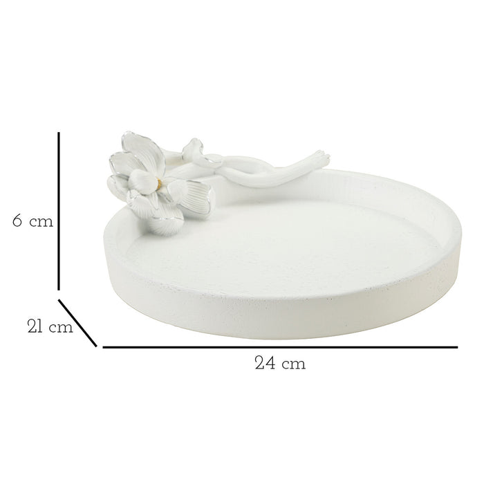 Vassoio MF693, Bianco, Poliresina, 24x21x6 cm, Seven Design