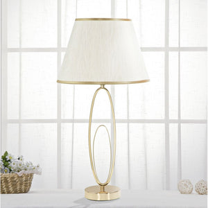 Lampada da Tavolo MF132, Bianco, Metallo, 30x30x58 cm, Seven Design