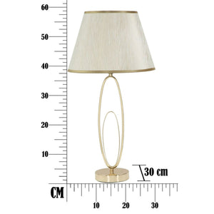 Lampada da Tavolo MF132, Bianco, Metallo, 30x30x58 cm, Seven Design