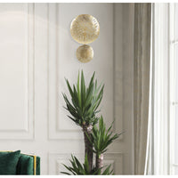 Lampada a Parete MF48, Oro, Metallo, 28,5x8x46 cm, Seven Design