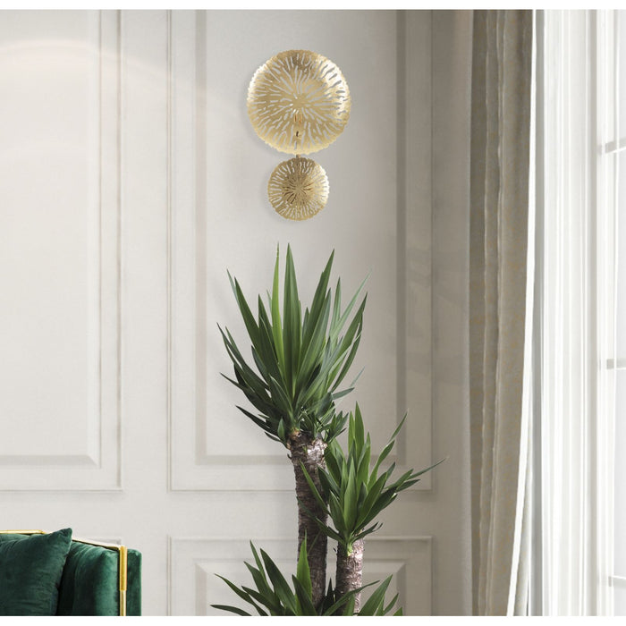 Lampada a Parete MF48, Oro, Metallo, 28,5x8x46 cm, Seven Design