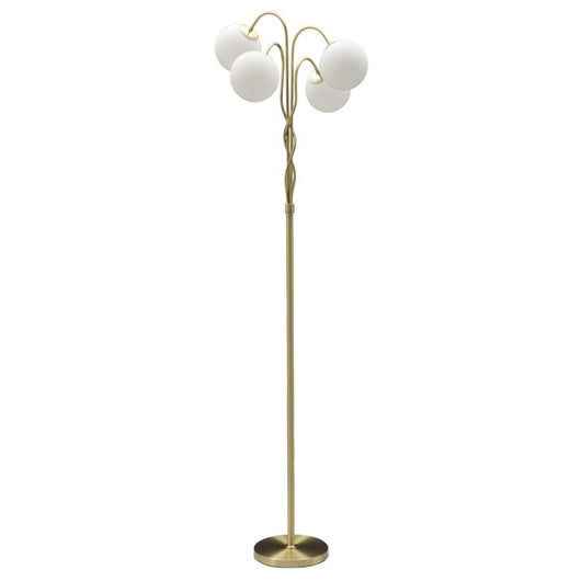 Lampada da Terra MF204, Oro, Metallo, 54x54x176 cm, Seven Design