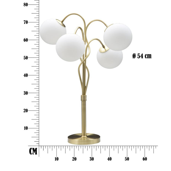 Lampada da Terra MF207, Oro, Metallo, 53x53x74 cm, Seven Design