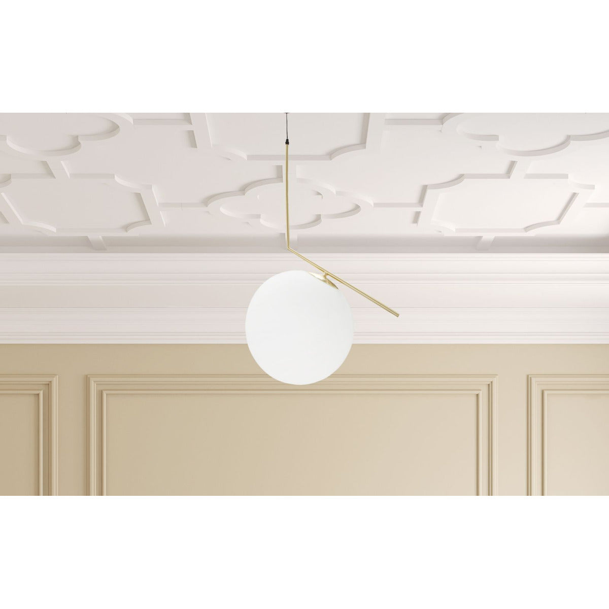 Lampada a Sospensione MF84, Bianco, Metallo, 50x30x100 cm, Seven Design