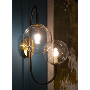 Lampada a Parete MF55, Nero, Metallo, 36x24x45 cm, Seven Design