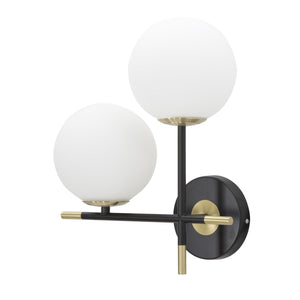 Lampada a Parete MF56, Nero, Metallo, 30x17x35 cm, Seven Design