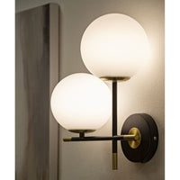 Lampada a Parete MF56, Nero, Metallo, 30x17x35 cm, Seven Design