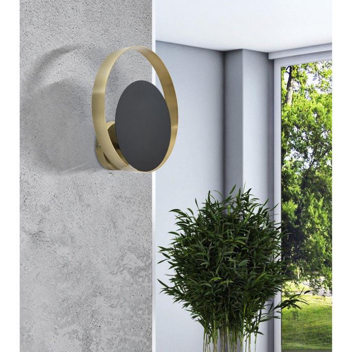 Lampada a Parete MF46, Nero, Metallo, 25x8x25 cm, Seven Design