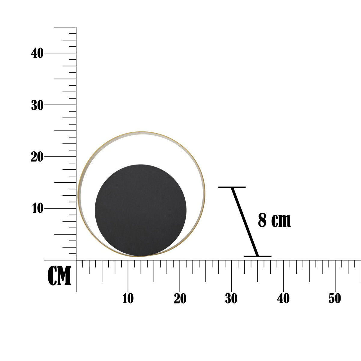 Lampada a Parete MF46, Nero, Metallo, 25x8x25 cm, Seven Design