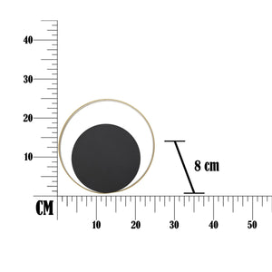 Lampada a Parete MF46, Nero, Metallo, 25x8x25 cm, Seven Design