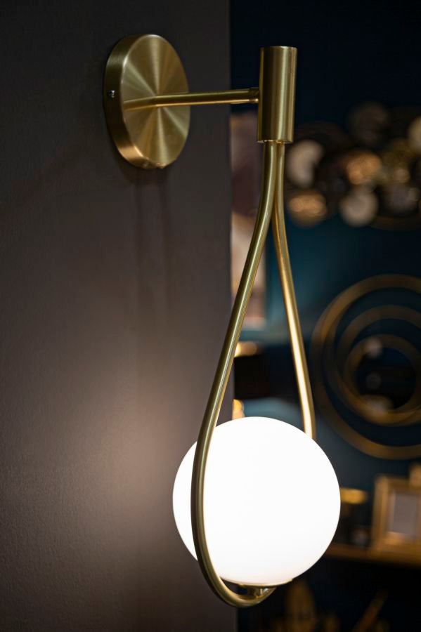 Lampada a Parete MF52, Oro, Metallo, 24x20x52 cm, Seven Design