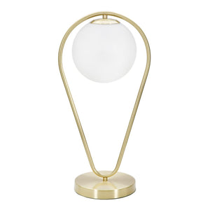 Lampada da Tavolo MF147, Oro, Metallo, 25x18x50 cm, Seven Design