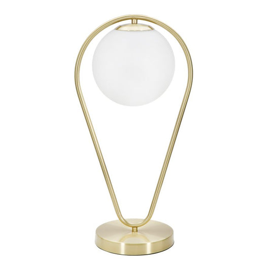 Lampada da Tavolo MF147, Oro, Metallo, 25x18x50 cm, Seven Design
