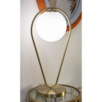 Lampada da Tavolo MF147, Oro, Metallo, 25x18x50 cm, Seven Design