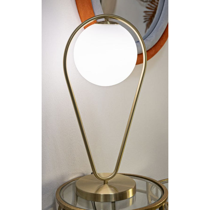 Lampada da Tavolo MF147, Oro, Metallo, 25x18x50 cm, Seven Design