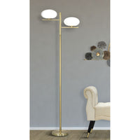 Lampada da Terra MF202, Oro, Metallo, 51x24x180 cm, Seven Design