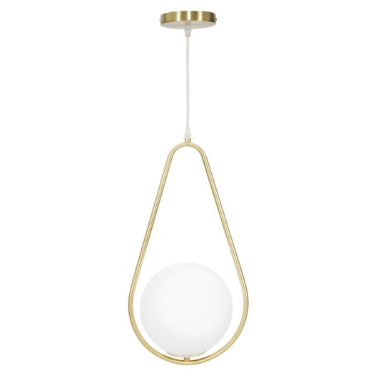 Lampada a Sospensione MF81, Oro, Metallo, 24x20x46 cm, Seven Design