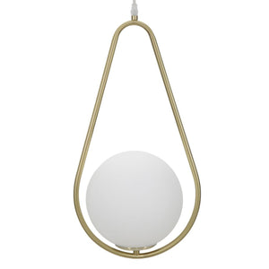Lampada a Sospensione MF81, Oro, Metallo, 24x20x46 cm, Seven Design