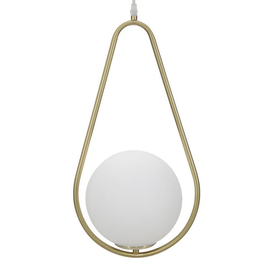 Lampada a Sospensione MF81, Oro, Metallo, 24x20x46 cm, Seven Design